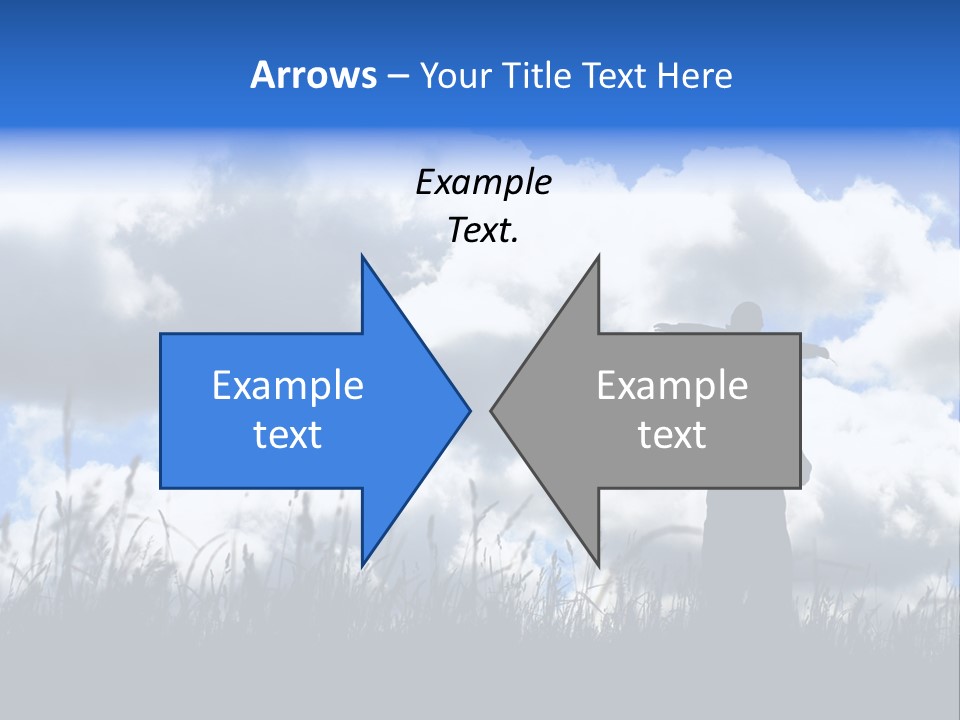 Silhouette Father And Daughter Outdoors PowerPoint Template