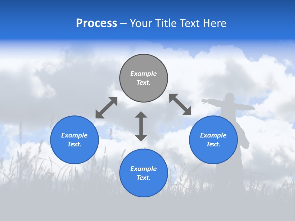Silhouette Father And Daughter Outdoors PowerPoint Template