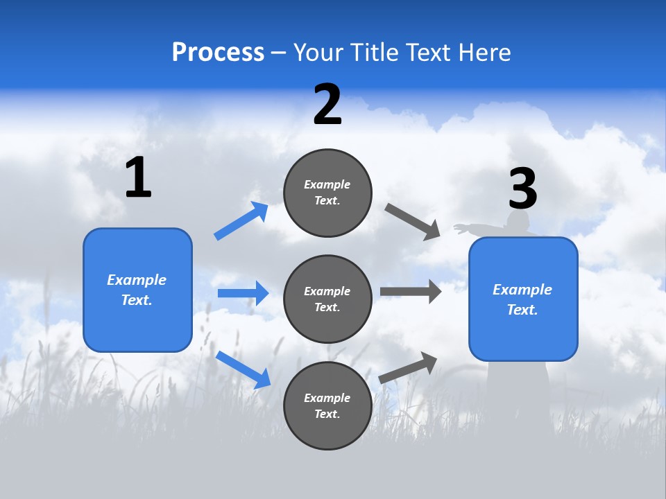 Silhouette Father And Daughter Outdoors PowerPoint Template