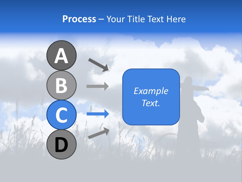 Silhouette Father And Daughter Outdoors PowerPoint Template