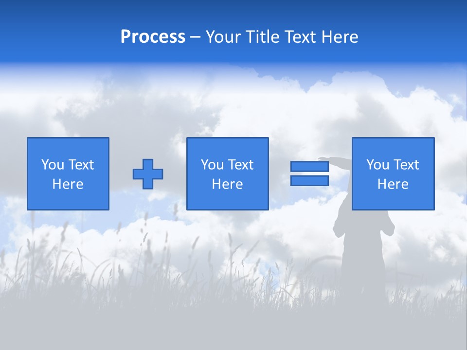 Silhouette Father And Daughter Outdoors PowerPoint Template