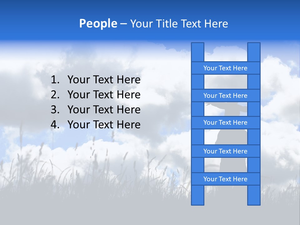 Silhouette Father And Daughter Outdoors PowerPoint Template