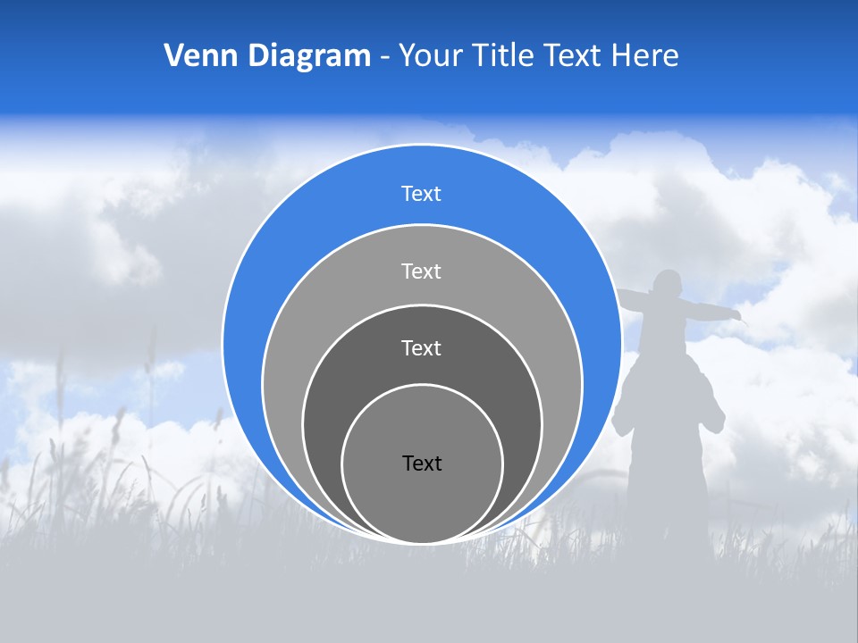 Silhouette Father And Daughter Outdoors PowerPoint Template