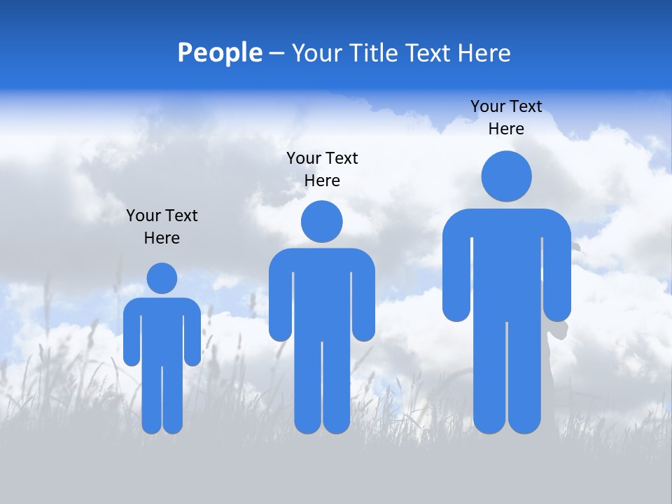 Silhouette Father And Daughter Outdoors PowerPoint Template