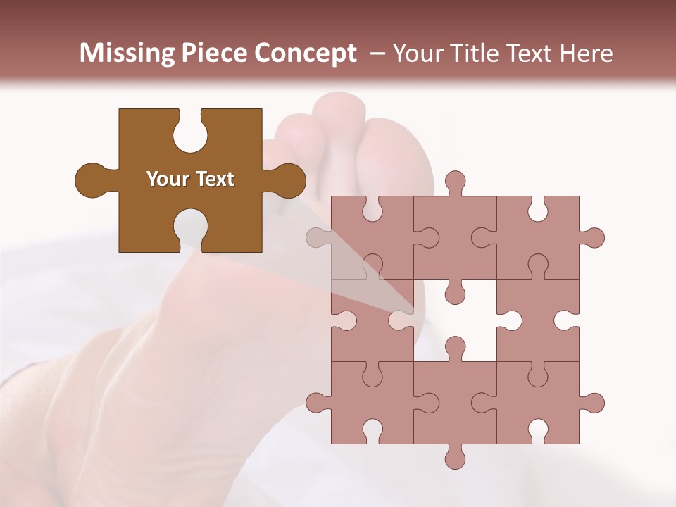 Well-Groomed Bared A Foot Of Female Feet, Isolated On A White Background, Please See Some Of My Other Parts Of A Body Images PowerPoint Template