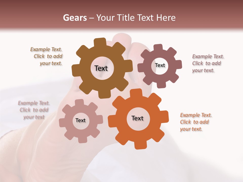 Well-Groomed Bared A Foot Of Female Feet, Isolated On A White Background, Please See Some Of My Other Parts Of A Body Images PowerPoint Template