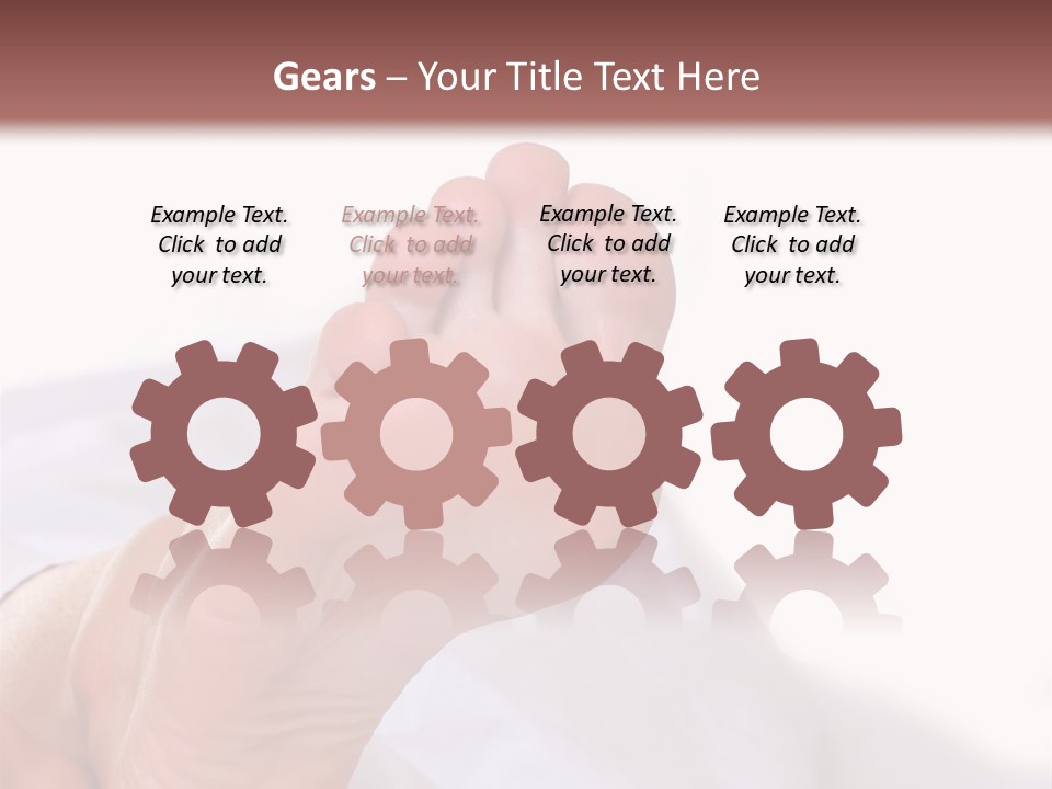 Well-Groomed Bared A Foot Of Female Feet, Isolated On A White Background, Please See Some Of My Other Parts Of A Body Images PowerPoint Template