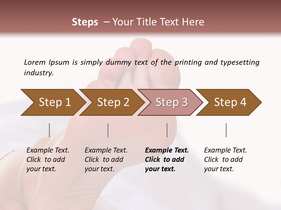 Well-Groomed Bared A Foot Of Female Feet, Isolated On A White Background, Please See Some Of My Other Parts Of A Body Images PowerPoint Template