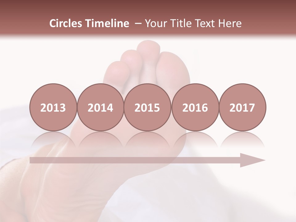 Well-Groomed Bared A Foot Of Female Feet, Isolated On A White Background, Please See Some Of My Other Parts Of A Body Images PowerPoint Template