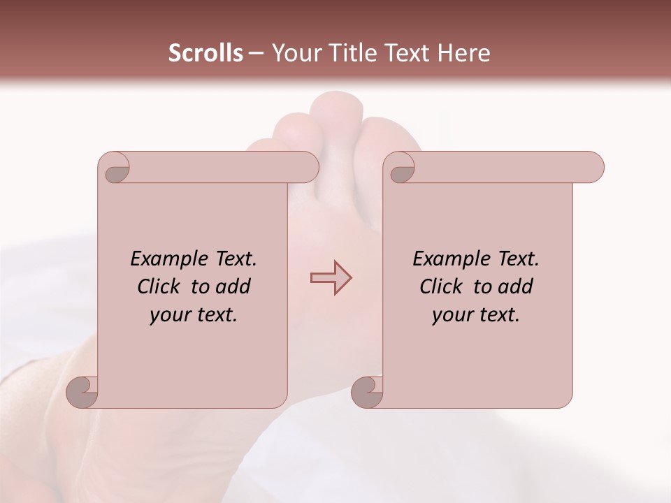 Well-Groomed Bared A Foot Of Female Feet, Isolated On A White Background, Please See Some Of My Other Parts Of A Body Images PowerPoint Template