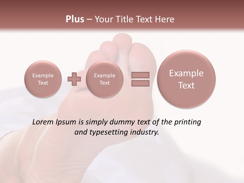 Well-Groomed Bared A Foot Of Female Feet, Isolated On A White Background, Please See Some Of My Other Parts Of A Body Images PowerPoint Template