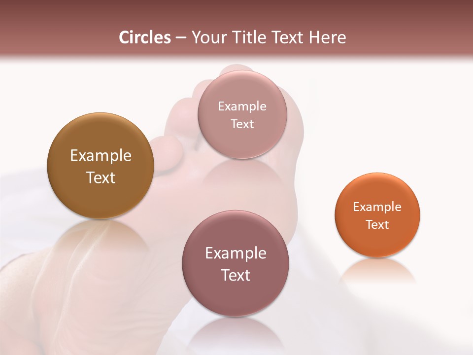 Well-Groomed Bared A Foot Of Female Feet, Isolated On A White Background, Please See Some Of My Other Parts Of A Body Images PowerPoint Template