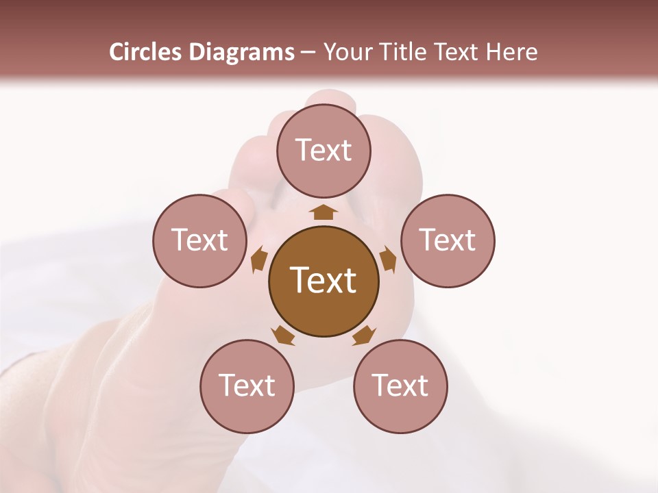 Well-Groomed Bared A Foot Of Female Feet, Isolated On A White Background, Please See Some Of My Other Parts Of A Body Images PowerPoint Template