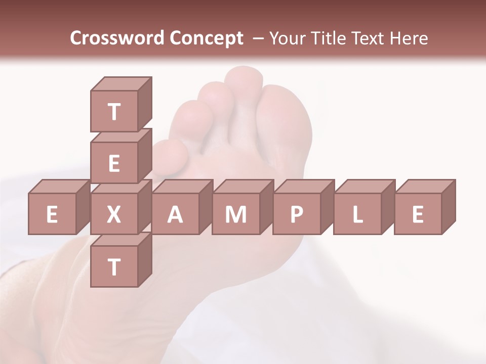 Well-Groomed Bared A Foot Of Female Feet, Isolated On A White Background, Please See Some Of My Other Parts Of A Body Images PowerPoint Template