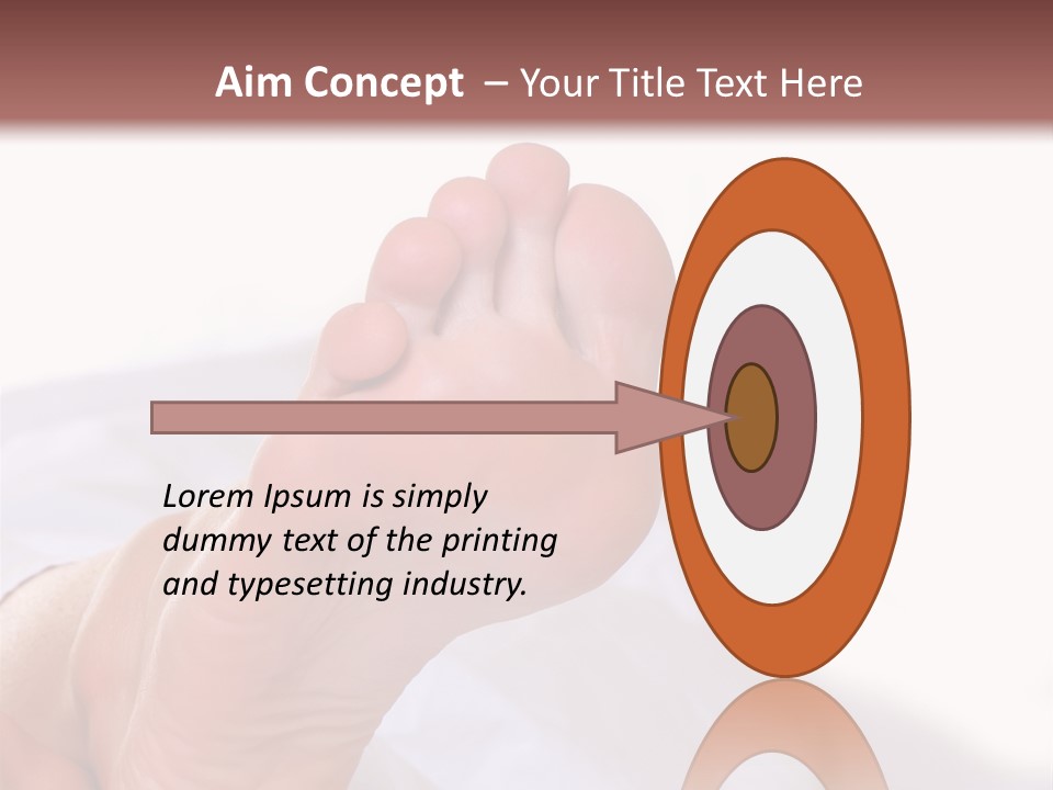 Well-Groomed Bared A Foot Of Female Feet, Isolated On A White Background, Please See Some Of My Other Parts Of A Body Images PowerPoint Template