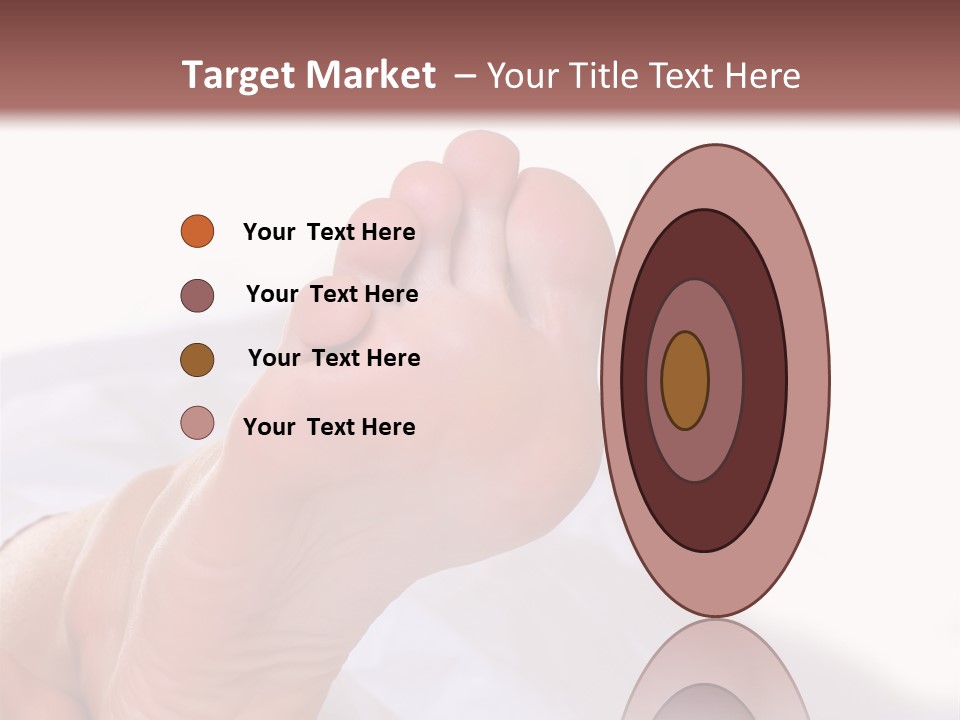 Well-Groomed Bared A Foot Of Female Feet, Isolated On A White Background, Please See Some Of My Other Parts Of A Body Images PowerPoint Template