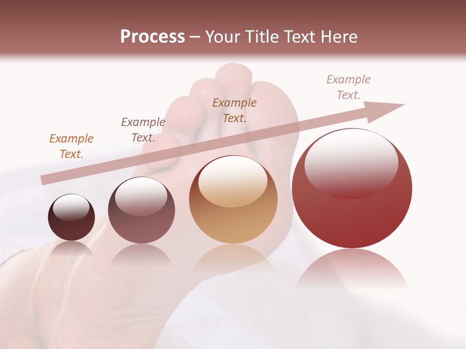 Well-Groomed Bared A Foot Of Female Feet, Isolated On A White Background, Please See Some Of My Other Parts Of A Body Images PowerPoint Template