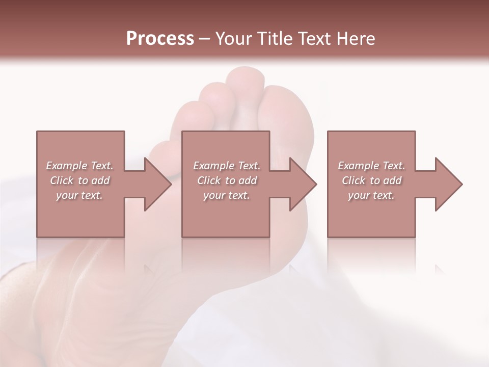 Well-Groomed Bared A Foot Of Female Feet, Isolated On A White Background, Please See Some Of My Other Parts Of A Body Images PowerPoint Template