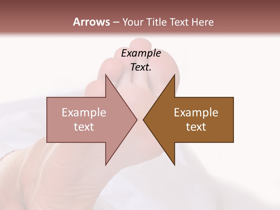 Well-Groomed Bared A Foot Of Female Feet, Isolated On A White Background, Please See Some Of My Other Parts Of A Body Images PowerPoint Template