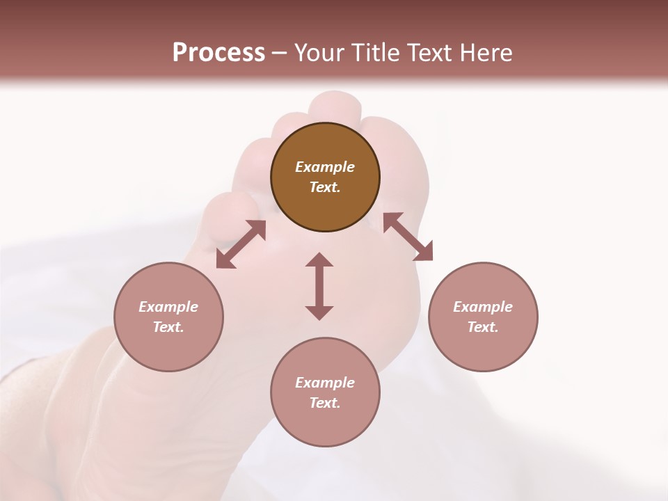 Well-Groomed Bared A Foot Of Female Feet, Isolated On A White Background, Please See Some Of My Other Parts Of A Body Images PowerPoint Template