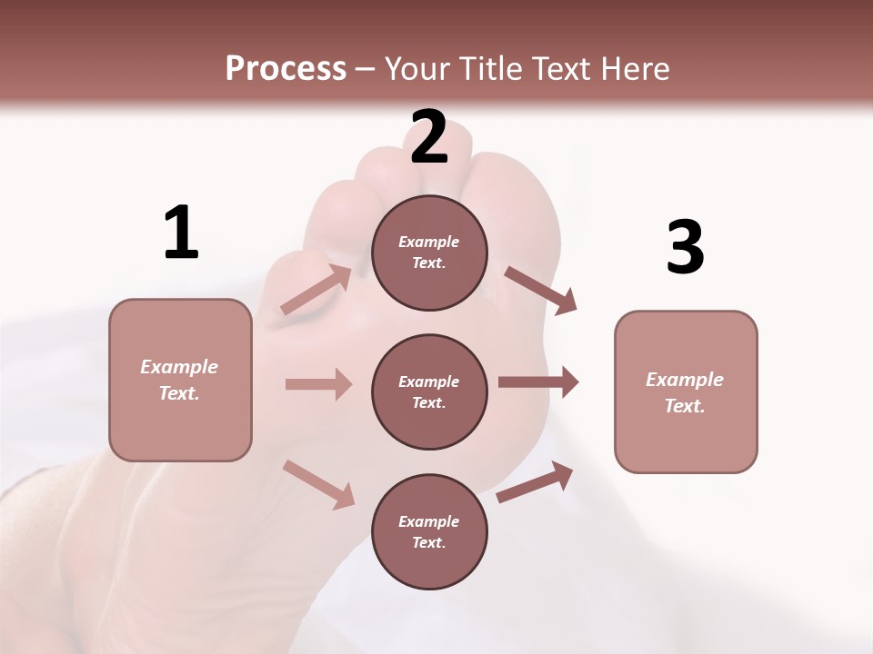 Well-Groomed Bared A Foot Of Female Feet, Isolated On A White Background, Please See Some Of My Other Parts Of A Body Images PowerPoint Template