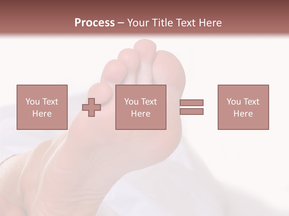 Well-Groomed Bared A Foot Of Female Feet, Isolated On A White Background, Please See Some Of My Other Parts Of A Body Images PowerPoint Template