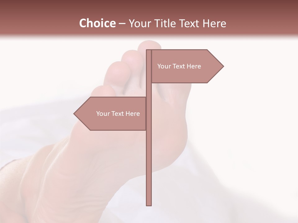 Well-Groomed Bared A Foot Of Female Feet, Isolated On A White Background, Please See Some Of My Other Parts Of A Body Images PowerPoint Template