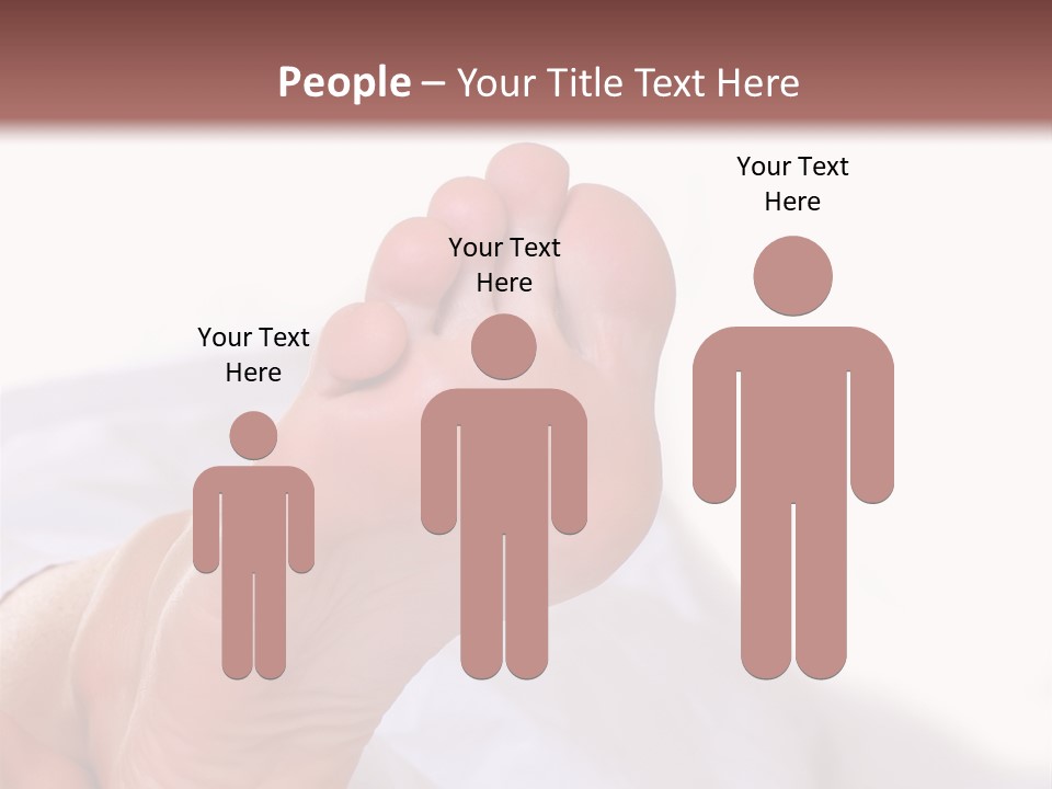 Well-Groomed Bared A Foot Of Female Feet, Isolated On A White Background, Please See Some Of My Other Parts Of A Body Images PowerPoint Template