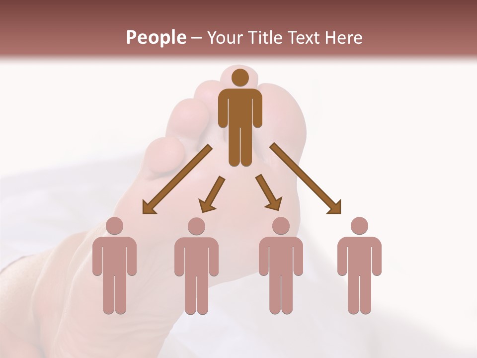 Well-Groomed Bared A Foot Of Female Feet, Isolated On A White Background, Please See Some Of My Other Parts Of A Body Images PowerPoint Template