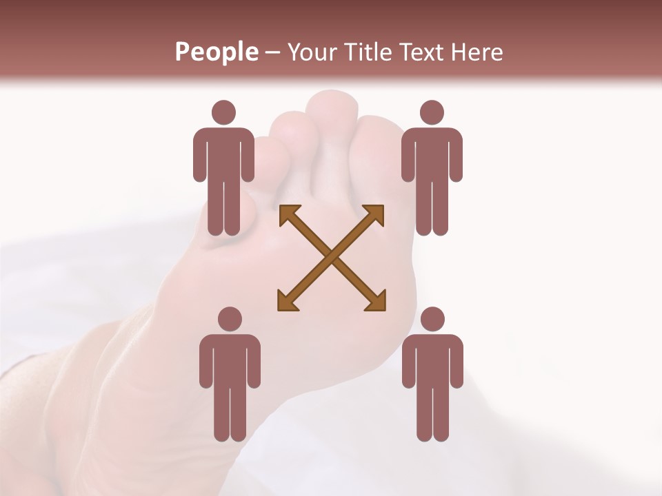 Well-Groomed Bared A Foot Of Female Feet, Isolated On A White Background, Please See Some Of My Other Parts Of A Body Images PowerPoint Template