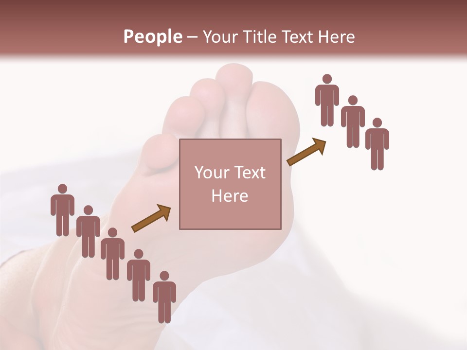 Well-Groomed Bared A Foot Of Female Feet, Isolated On A White Background, Please See Some Of My Other Parts Of A Body Images PowerPoint Template