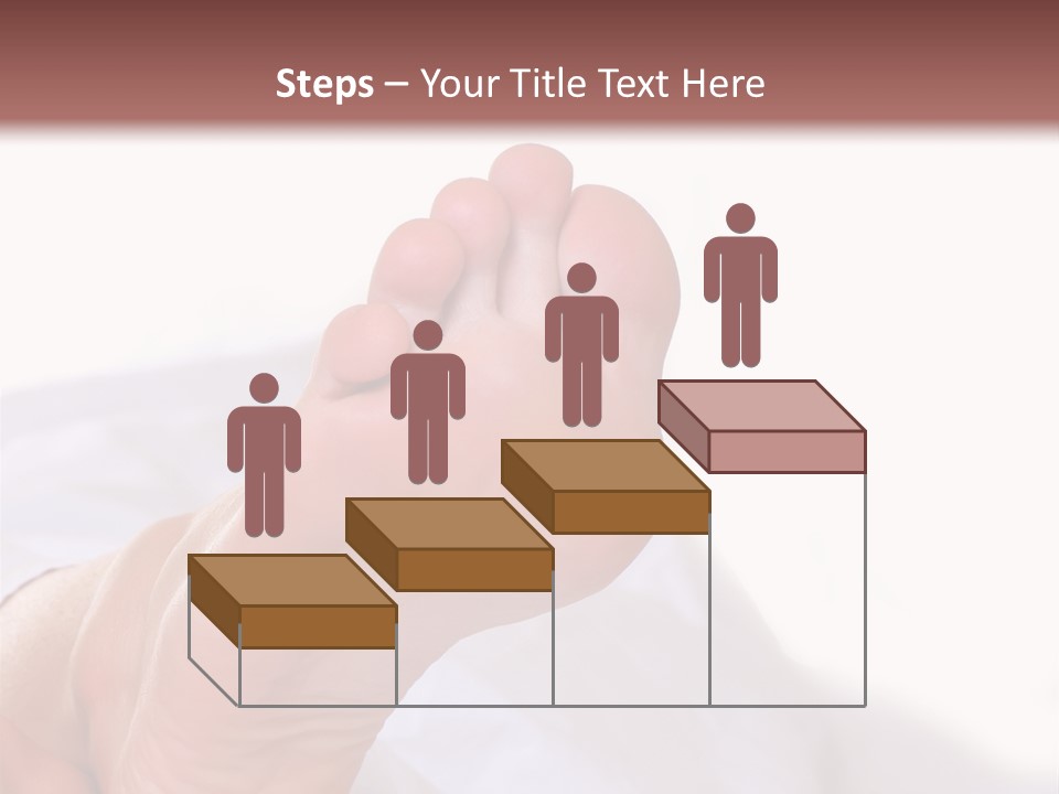 Well-Groomed Bared A Foot Of Female Feet, Isolated On A White Background, Please See Some Of My Other Parts Of A Body Images PowerPoint Template