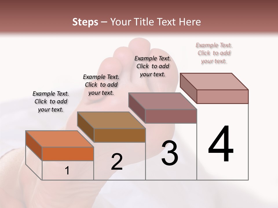 Well-Groomed Bared A Foot Of Female Feet, Isolated On A White Background, Please See Some Of My Other Parts Of A Body Images PowerPoint Template