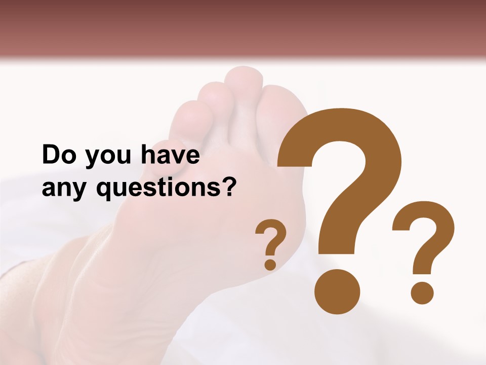 Well-Groomed Bared A Foot Of Female Feet, Isolated On A White Background, Please See Some Of My Other Parts Of A Body Images PowerPoint Template