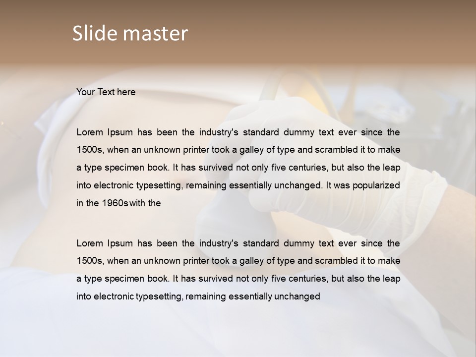 Scanning Of A Stomach Of Pregnant Woman PowerPoint Template