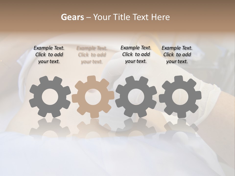 Scanning Of A Stomach Of Pregnant Woman PowerPoint Template