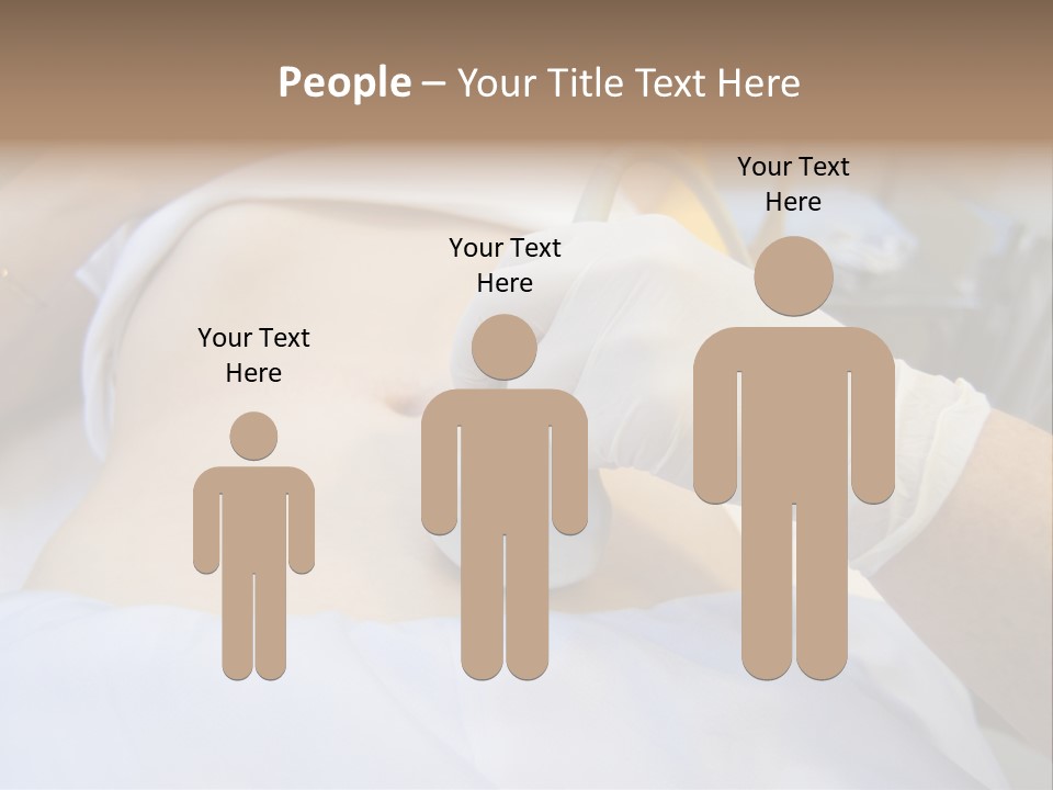 Scanning Of A Stomach Of Pregnant Woman PowerPoint Template