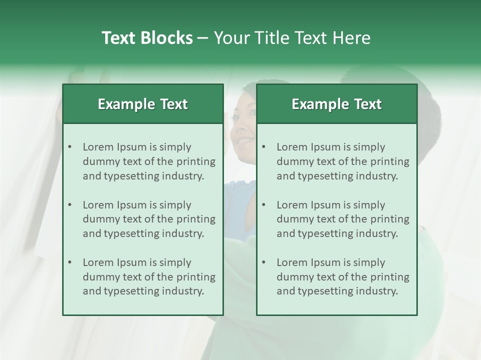 Asian Woman And Male Hanging Art On Wall. Square Composition. PowerPoint Template