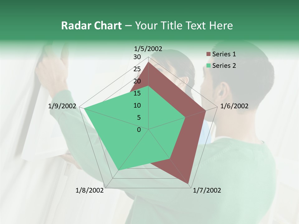 Asian Woman And Male Hanging Art On Wall. Square Composition. PowerPoint Template