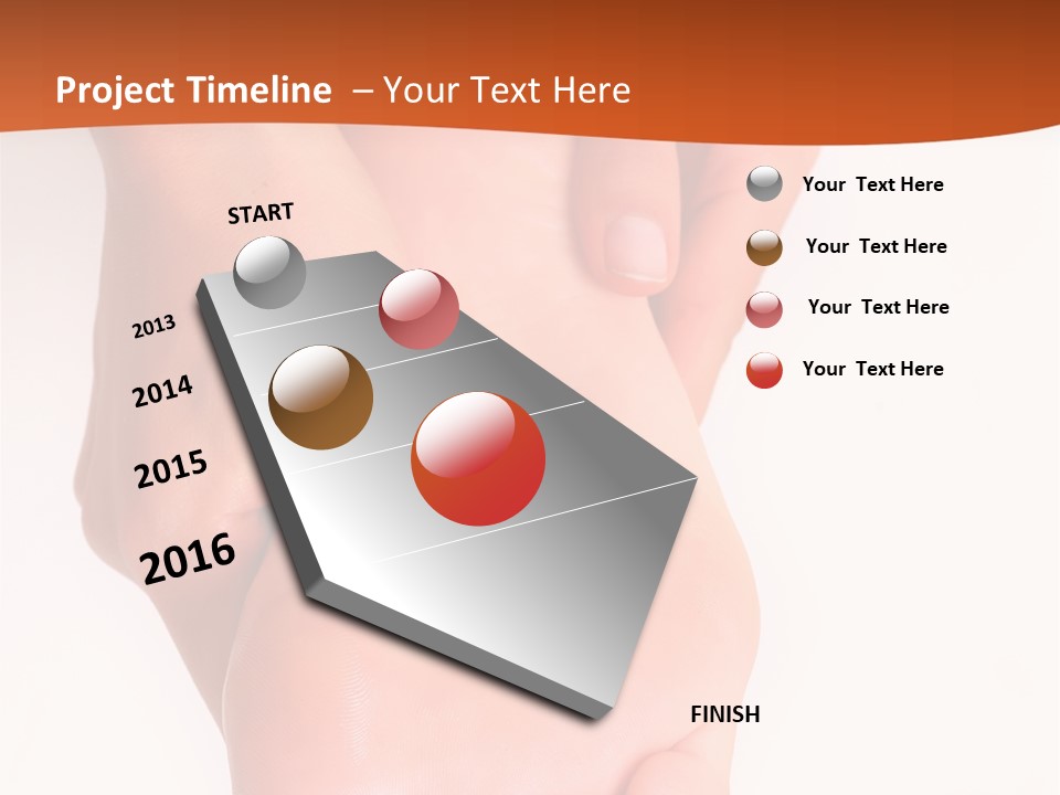 Massage And Leaving Of The Female Feet Bared By A Foot, Isolated On A White Background, Please See Some Of My Other Parts Of A Images PowerPoint Template