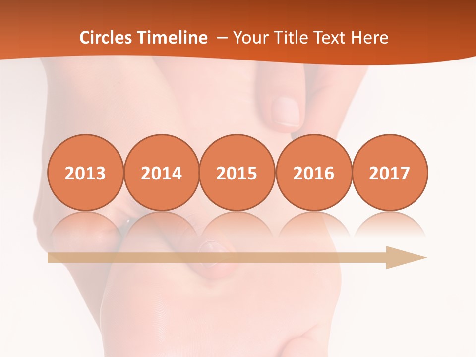 Massage And Leaving Of The Female Feet Bared By A Foot, Isolated On A White Background, Please See Some Of My Other Parts Of A Images PowerPoint Template