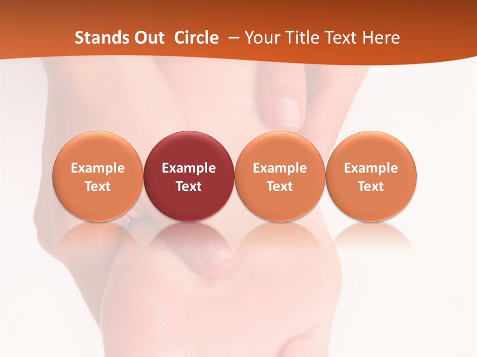 Massage And Leaving Of The Female Feet Bared By A Foot, Isolated On A White Background, Please See Some Of My Other Parts Of A Images PowerPoint Template