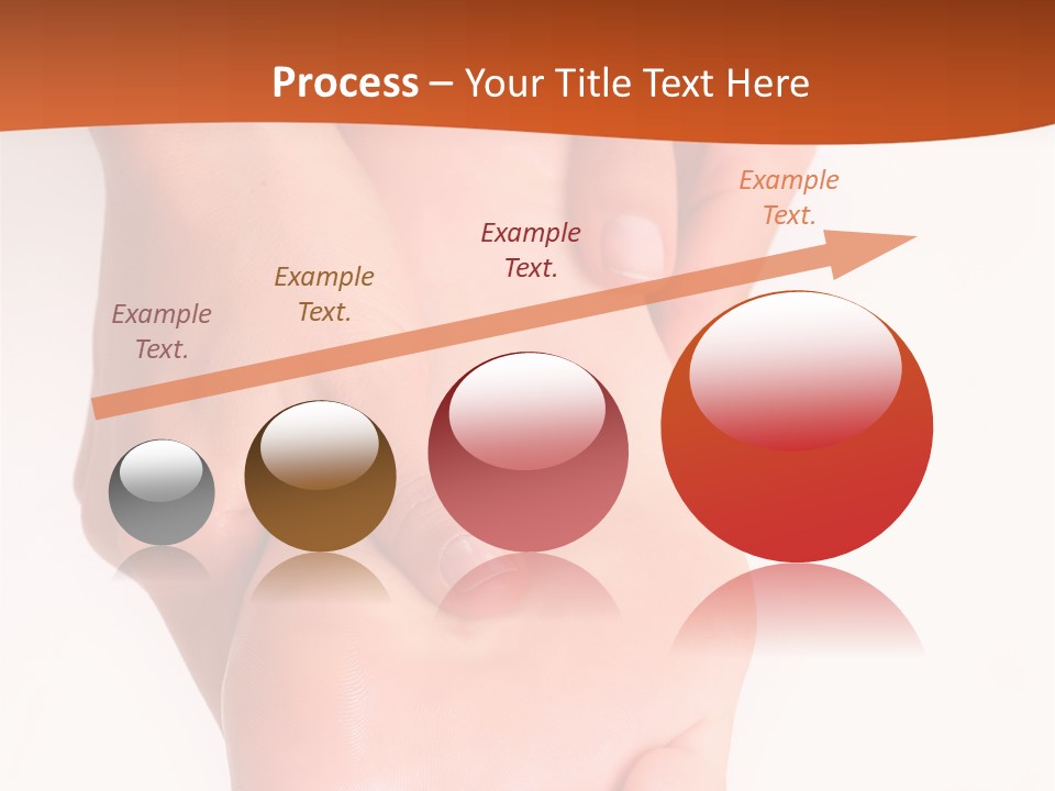 Massage And Leaving Of The Female Feet Bared By A Foot, Isolated On A White Background, Please See Some Of My Other Parts Of A Images PowerPoint Template