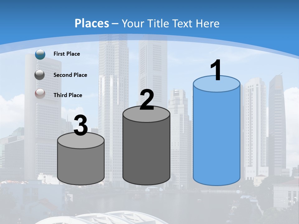 Skyline Of Singapore Financial District Framed By Elgin Bridge And The Singapore River PowerPoint Template