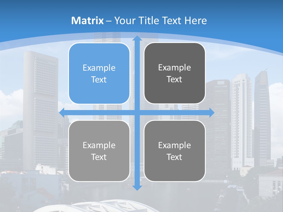 Skyline Of Singapore Financial District Framed By Elgin Bridge And The Singapore River PowerPoint Template