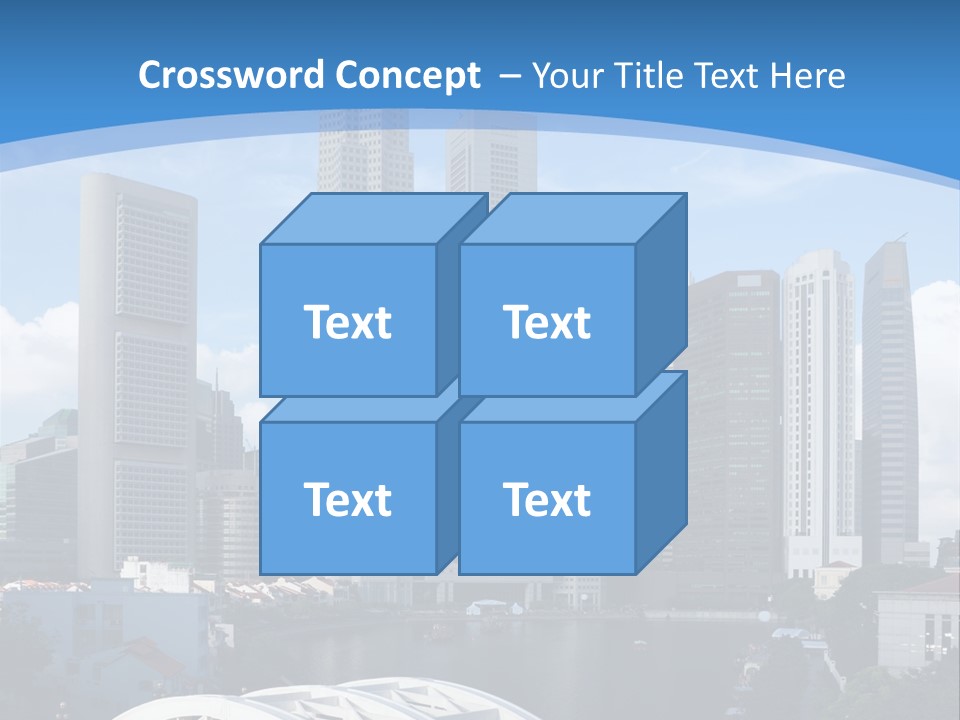 Skyline Of Singapore Financial District Framed By Elgin Bridge And The Singapore River PowerPoint Template