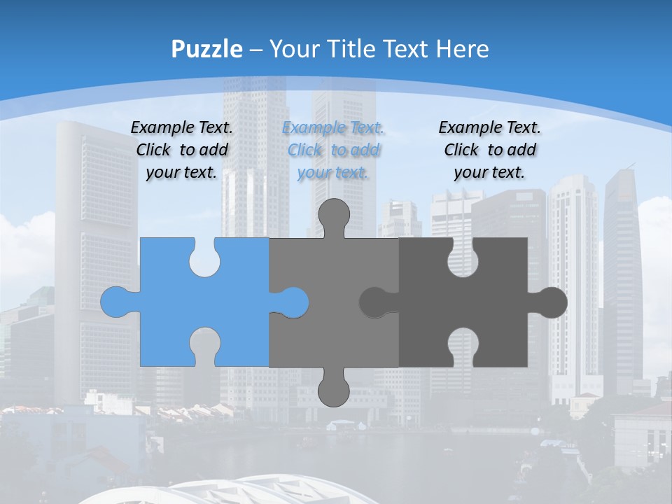 Skyline Of Singapore Financial District Framed By Elgin Bridge And The Singapore River PowerPoint Template