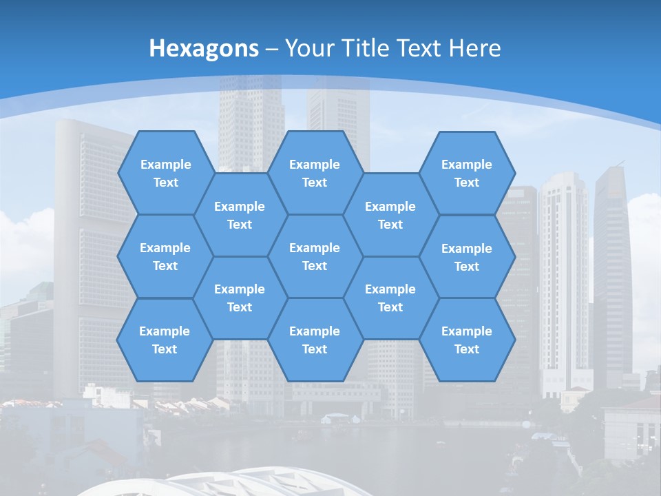 Skyline Of Singapore Financial District Framed By Elgin Bridge And The Singapore River PowerPoint Template