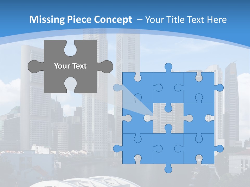 Skyline Of Singapore Financial District Framed By Elgin Bridge And The Singapore River PowerPoint Template