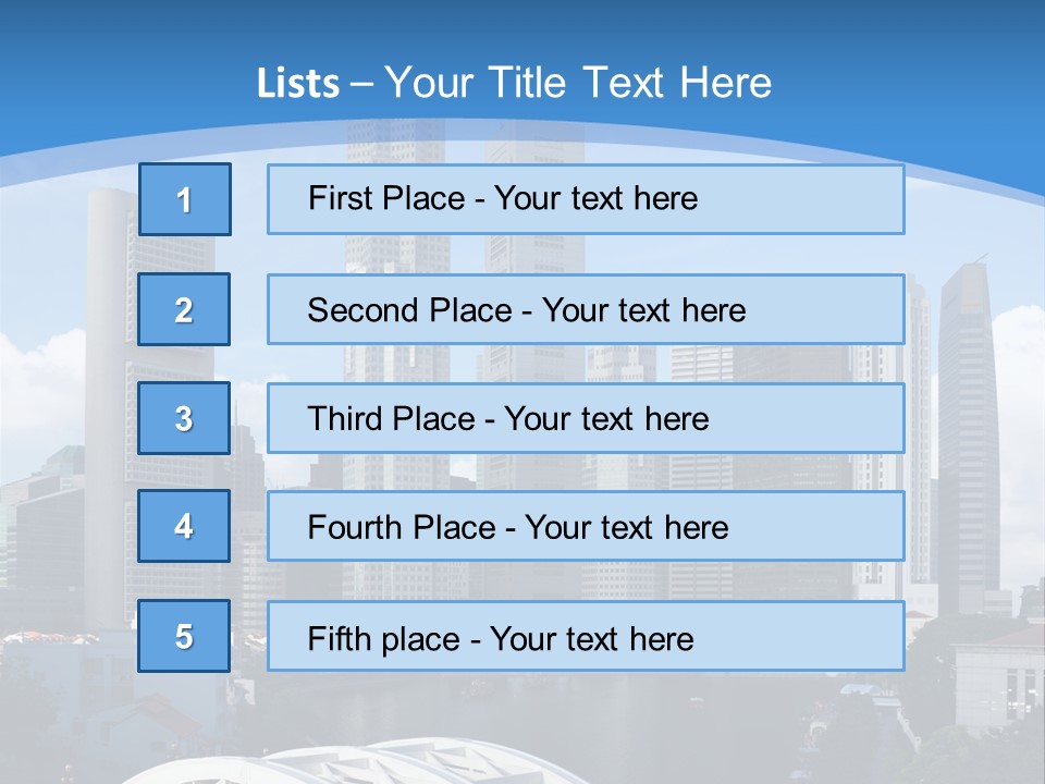 Skyline Of Singapore Financial District Framed By Elgin Bridge And The Singapore River PowerPoint Template